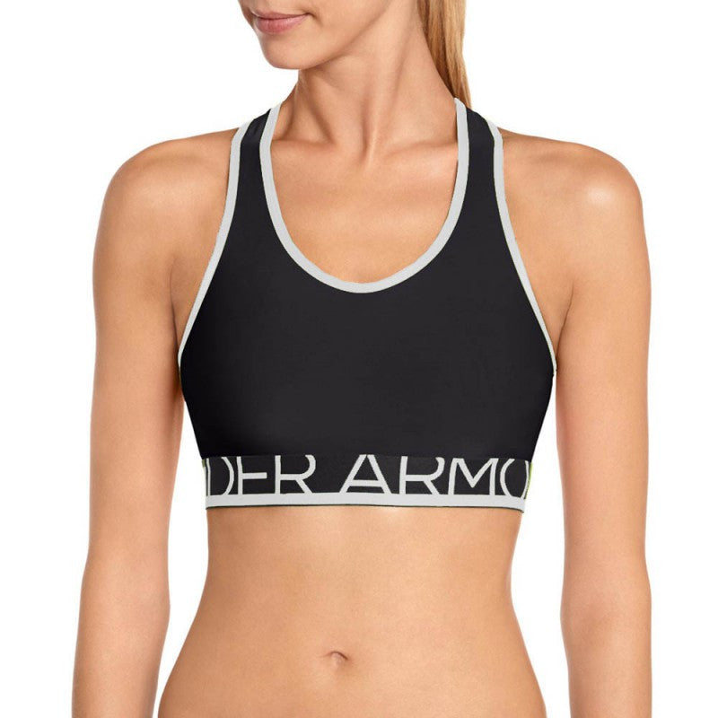 HeatGear Sports Bra (Black / White 