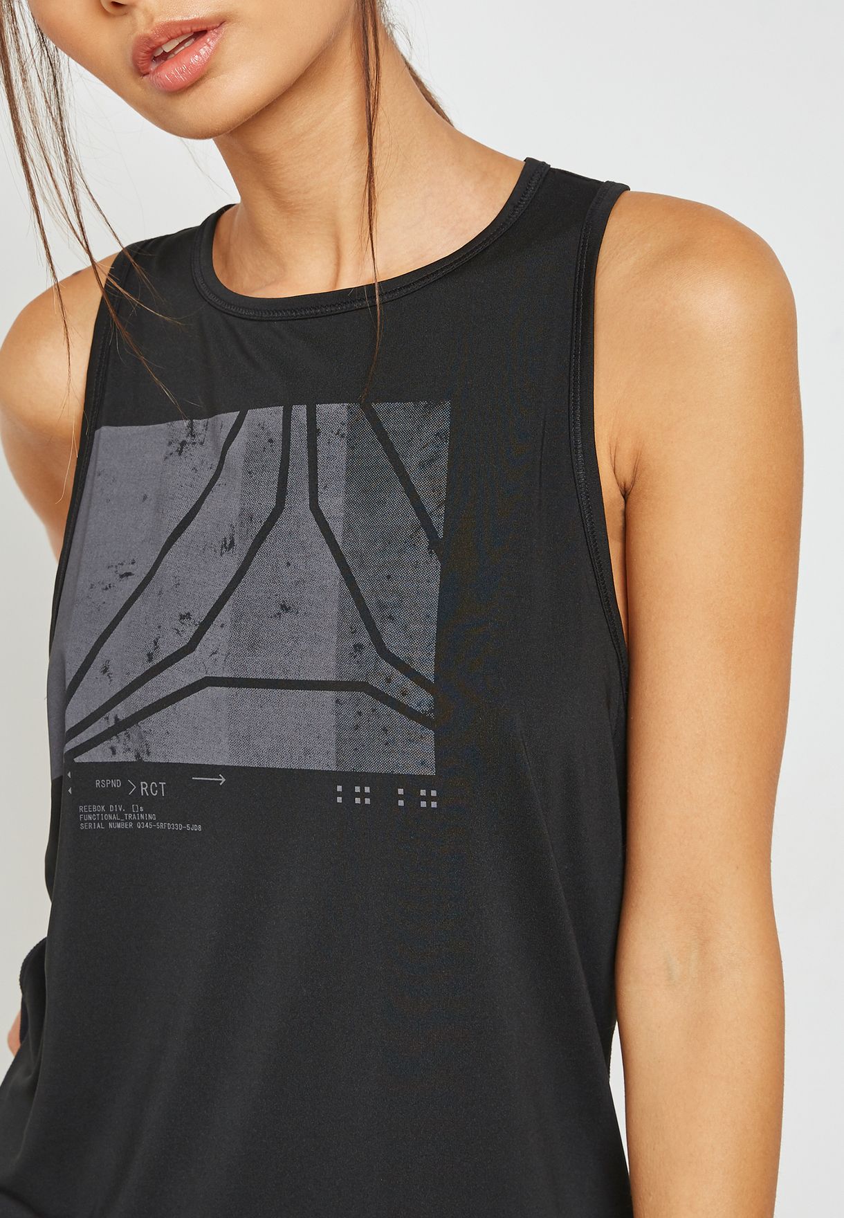 Reebok ACTIVCHILL Graphic Tank - Black 