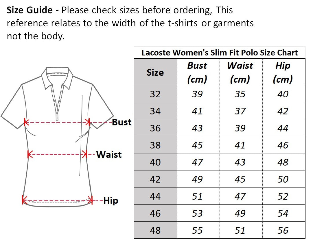 Lacoste Women's Slim Fit Stretch Mini Piqué Polo PF7845-T03 – Mann Outlet