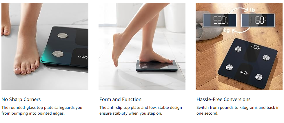 Eufy Smart Scale C1, With Bluetooth & Large LED Display T9146