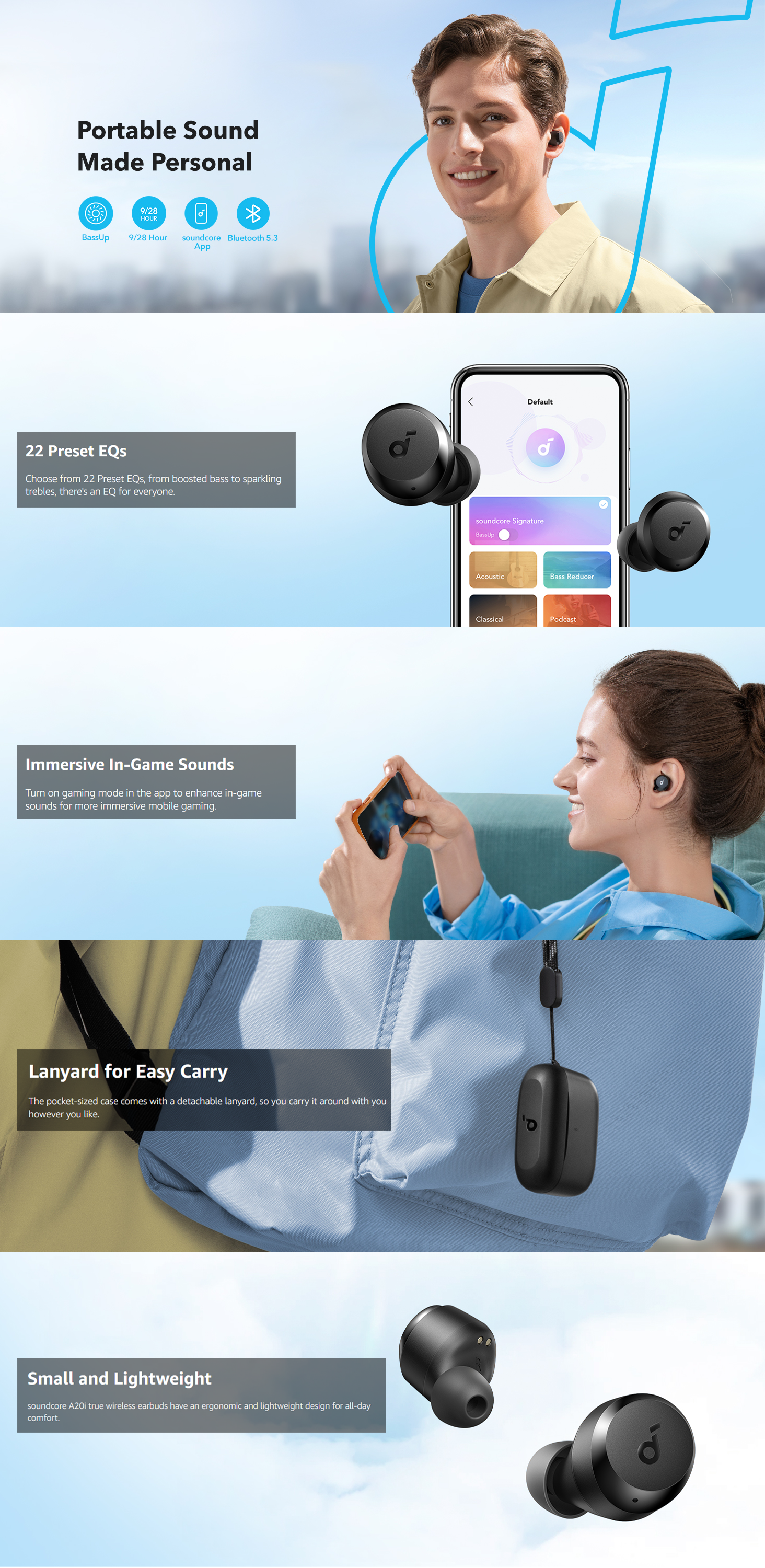 Soundcore A20i Bluetooth Earbuds A3948 catalog