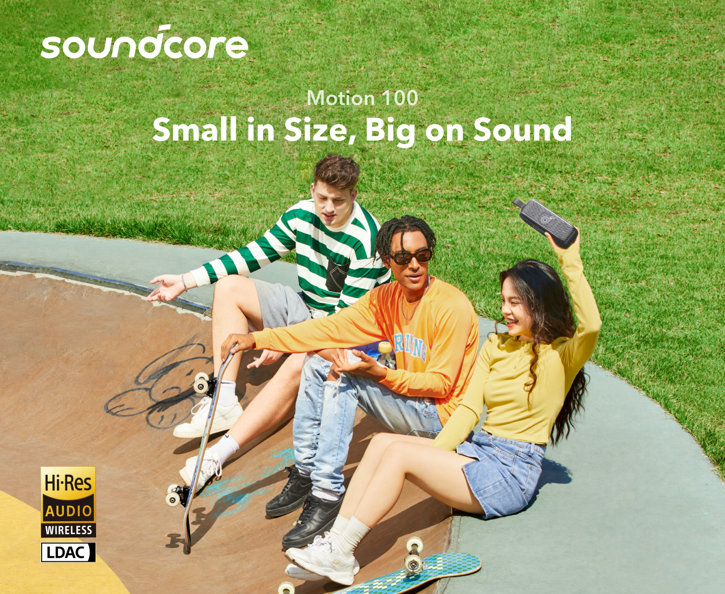 Soundcore Motion 100 Pembesar Suara Wayarles Mudah Alih (A3133)