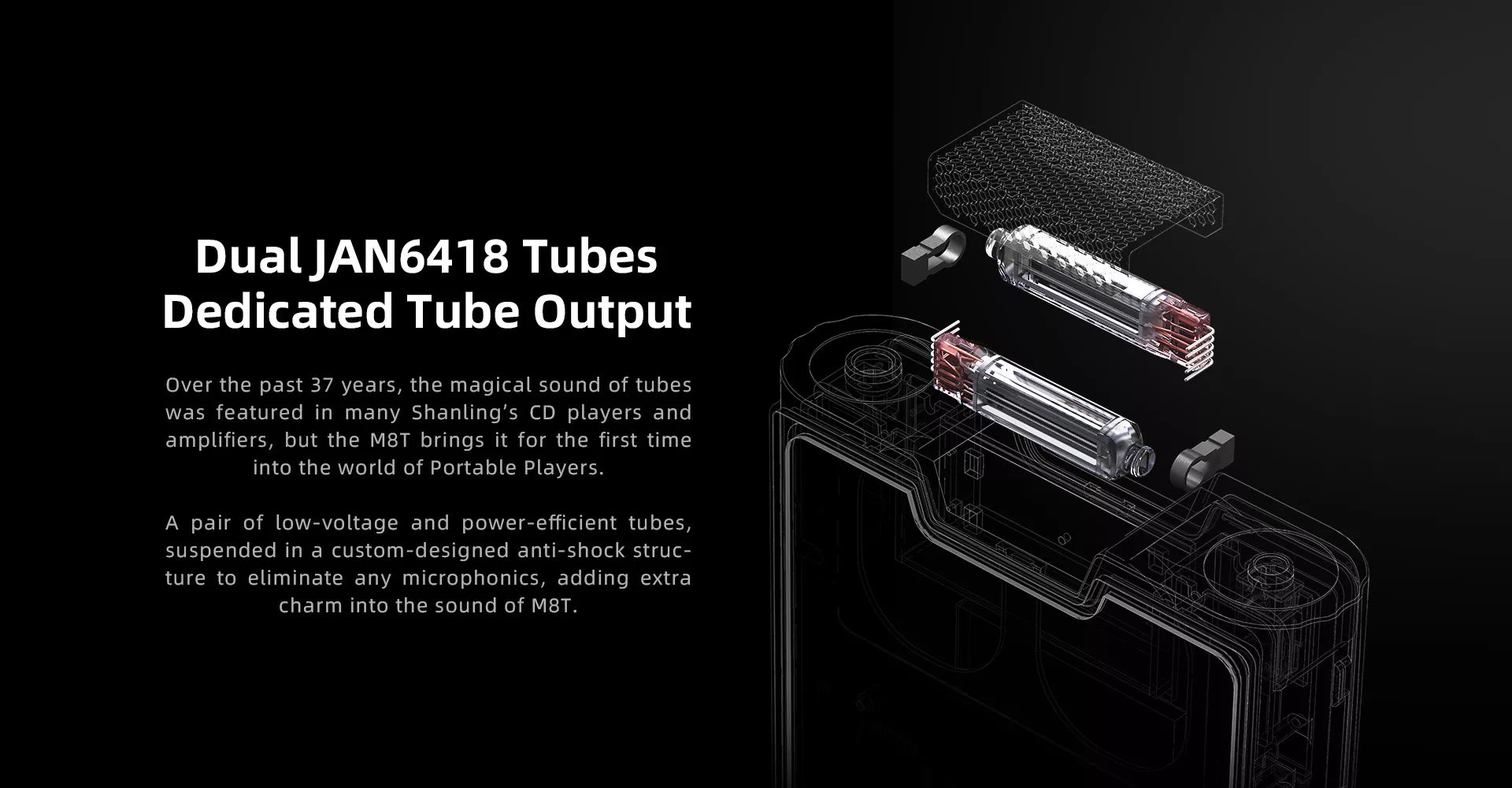 Shanling M8T Flagship Digital Audio Player with Built in Tubes