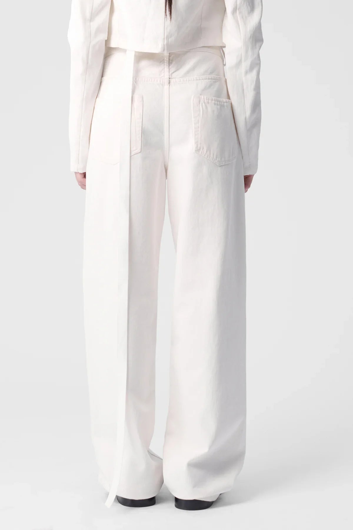 Ann Demeulemeester White Claire 5-pockets Comfort Trousers In Multicolor
