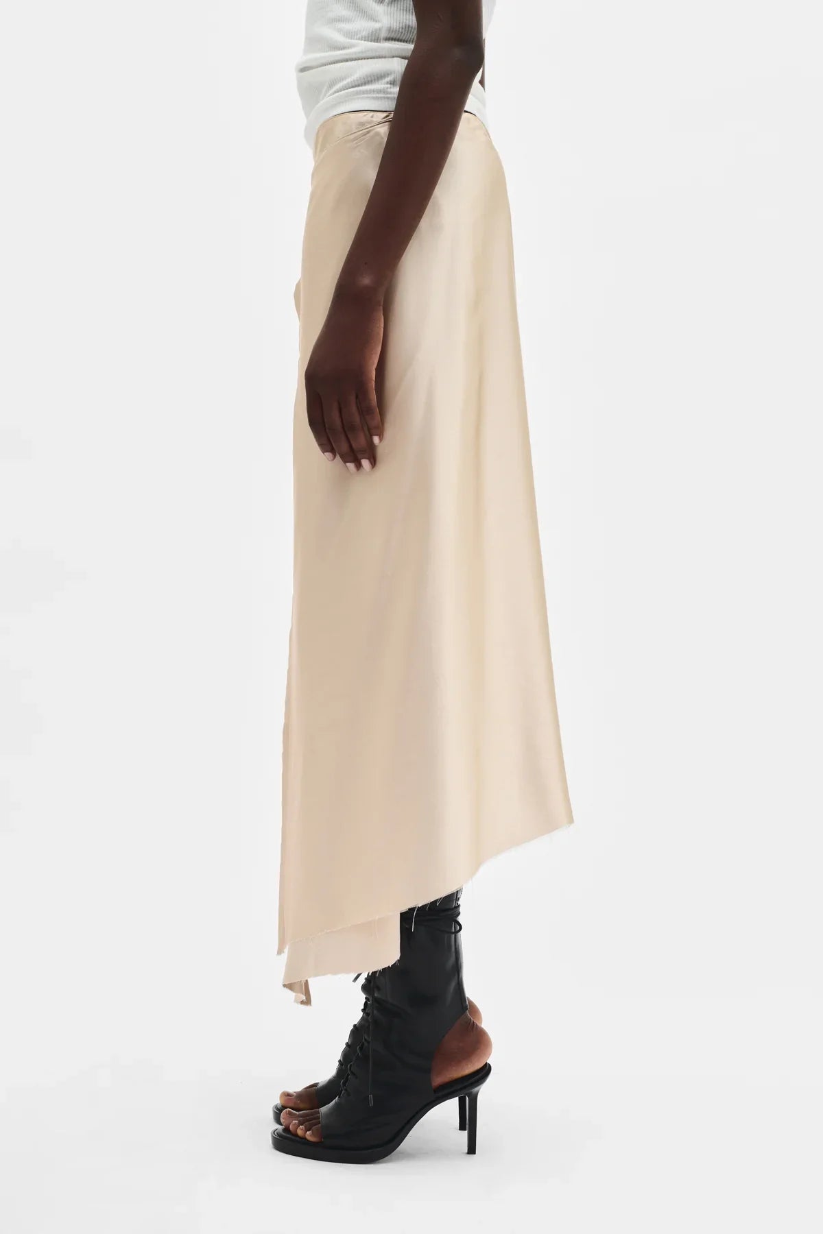 Ann Demeulemeester Urda Wrap Midi Skirt In Multicolor
