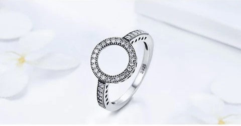 Forever Clear CZ Round Ring-AstersJewelry