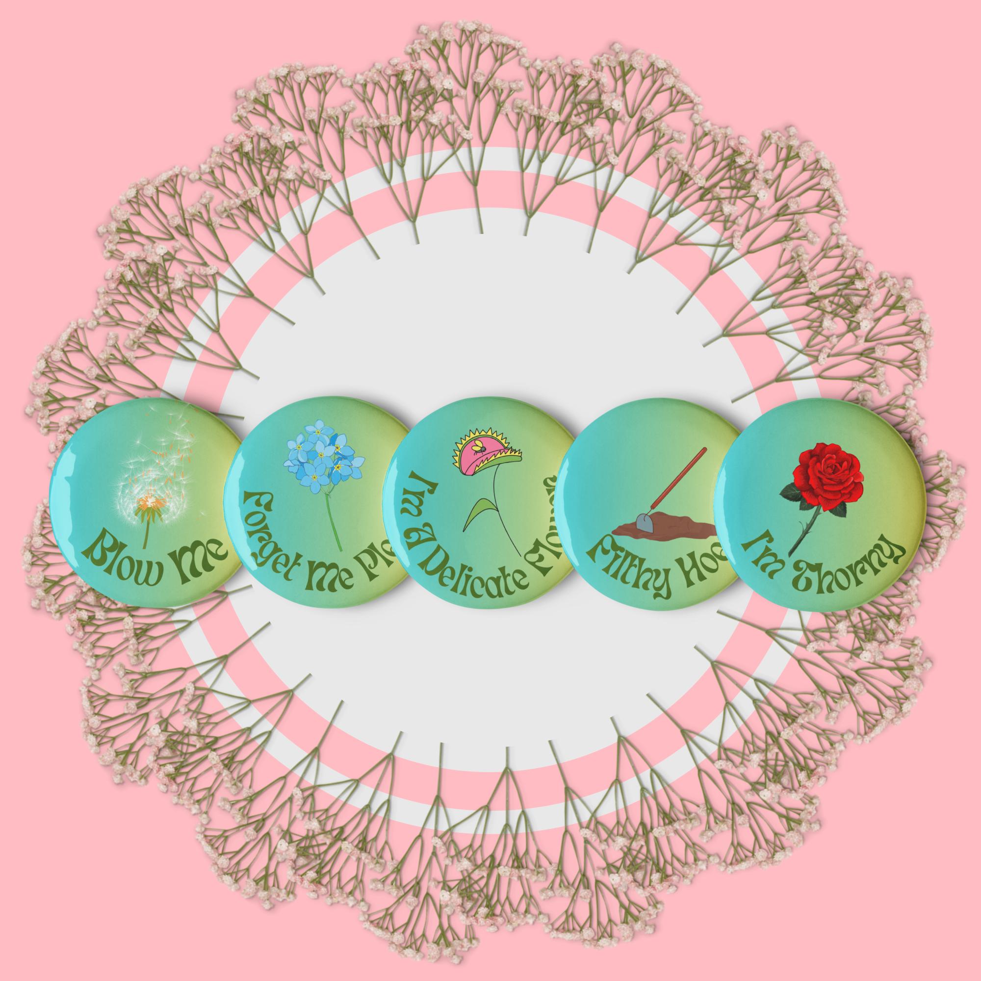 Green Thumb Set Of Pin Buttons