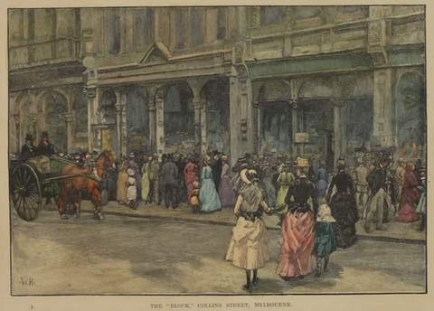 Hatherell William The Block Collins Street, Melbourne (c1887)