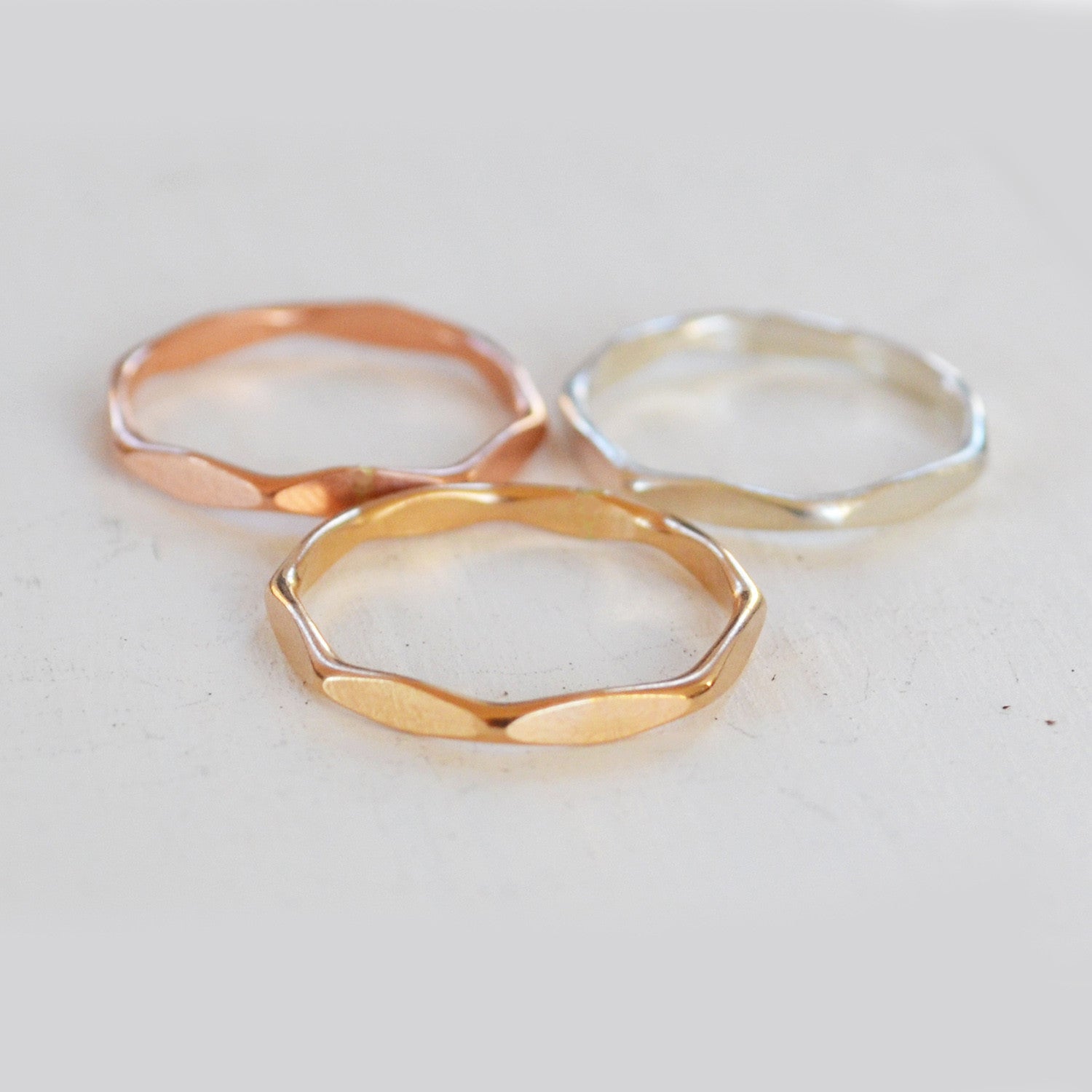 Double Knuckle Ring, Gold, Rose Gold, or Sterling Silver - Glamrocks