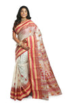 Ethnic Traditional Bengali Silk Sari for Festivals
