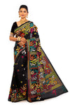 Women's Pure Hand work Blended Silk Saree