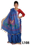 Stylist Bird Pattern Linen Sari