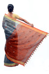 Designer Bi colour Linen Soft Sari