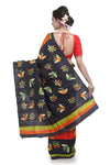 Ethnic Hand Painted Silk Saree