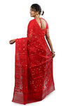 Dhakai Jamdani Saree Red (J1120)