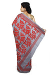 Pure Shantiniketan Silk Kanthastich saree's