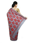 Designer Pure Silk Kantha Stitch Saree