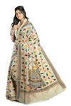 Women's Pure Tussar Silk Handwork Kantha Stitch Saree
