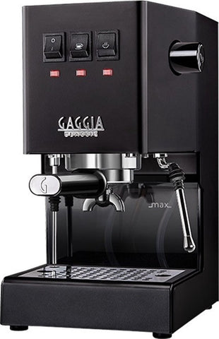 Zwarte versie van de compacte espressomachine Gaggia Classic Pro
