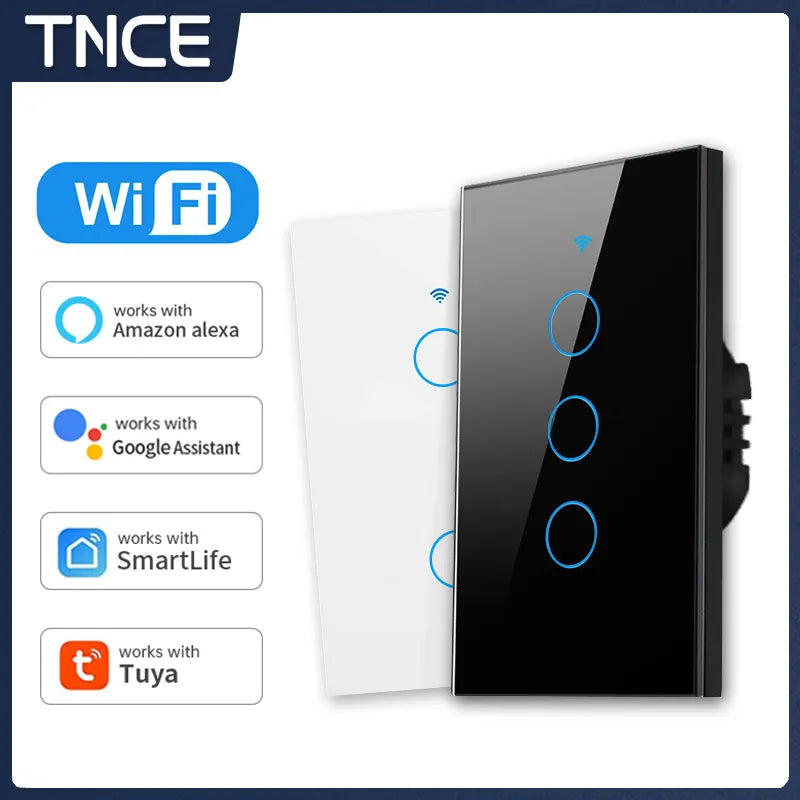 WiFi Smart Wall Switch Touch Sensor LED Light Switches Smart Home