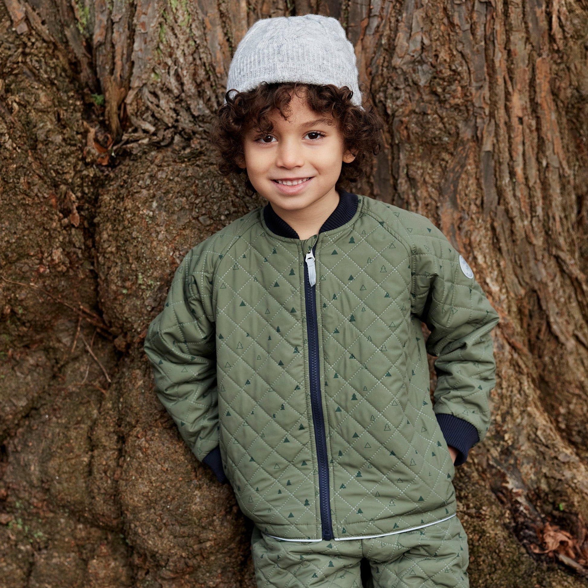 Noa Miniature - Boy Ben Thermo Jacket - Print Green