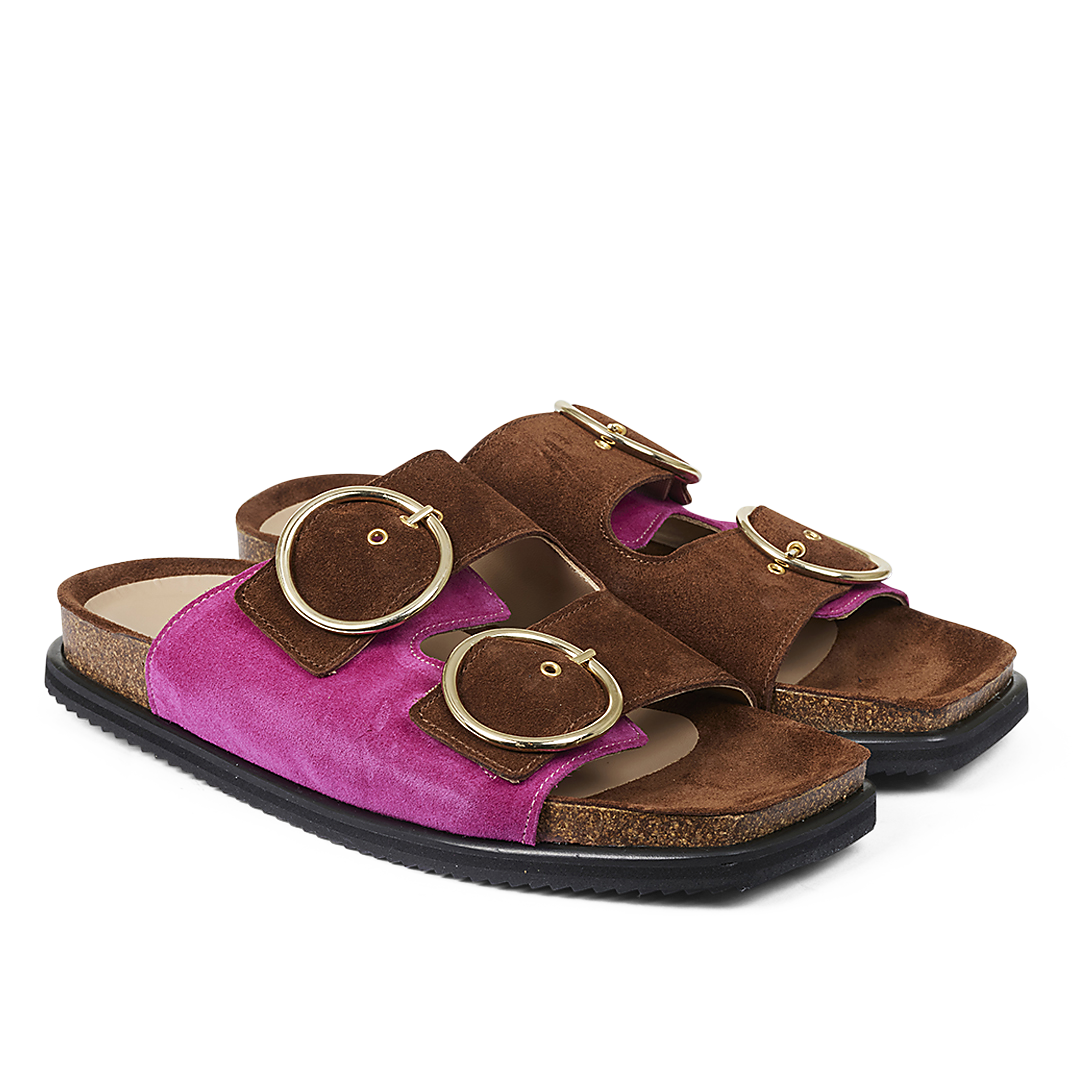Genoptag format underskud Angulus - Fodseng Sandal Slip Ins, 5775 - Brown / Pink Suede