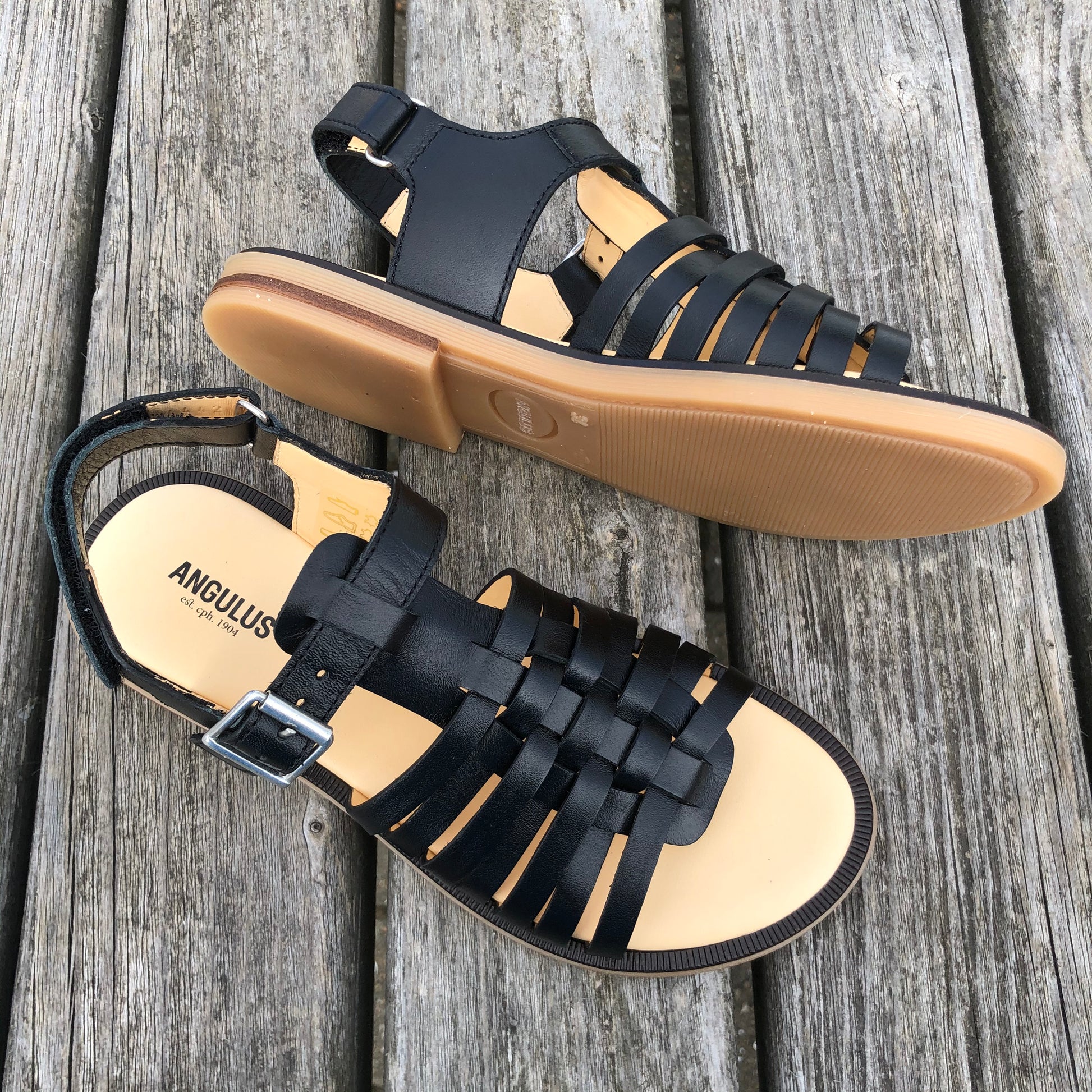 Angulus - Sandal Spænde Velcro, 4442 - Black