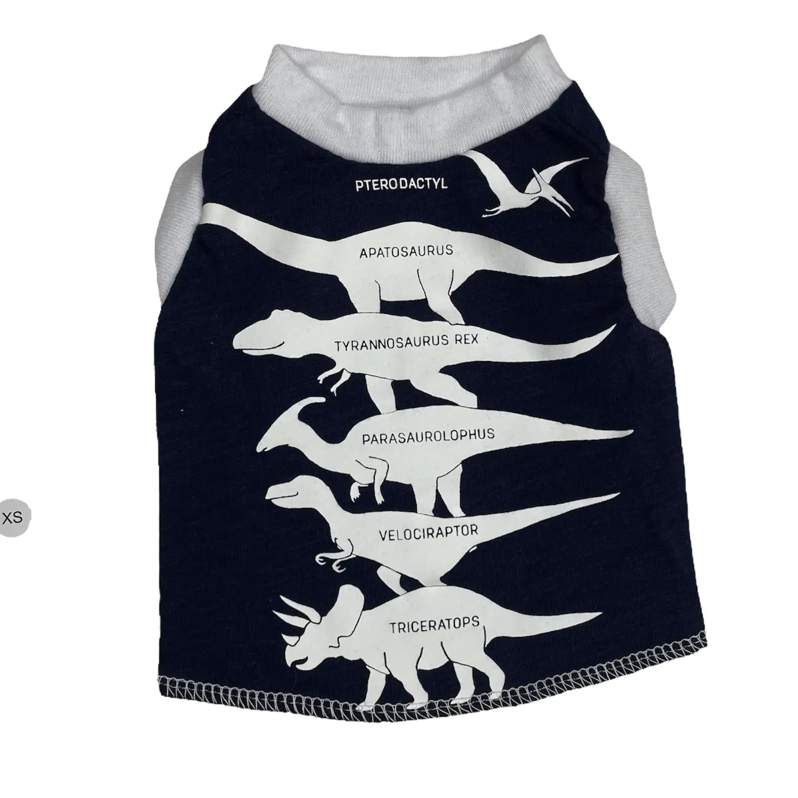Upcycled Dog Tank - XS "DINO"