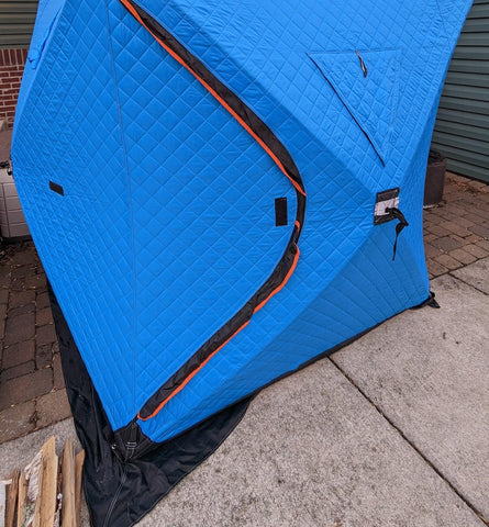 Blue sauna tent