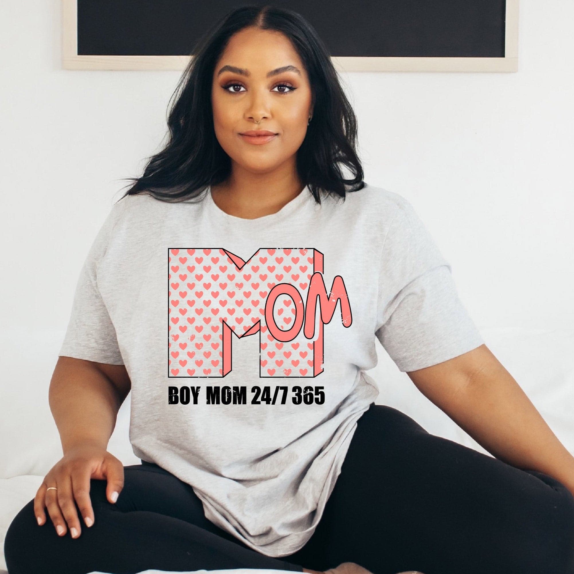 Boy Mom 24/7 365 Tee - Gray