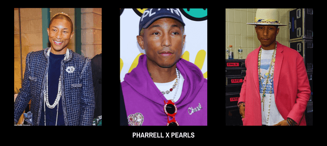 pharrell wearing pearls