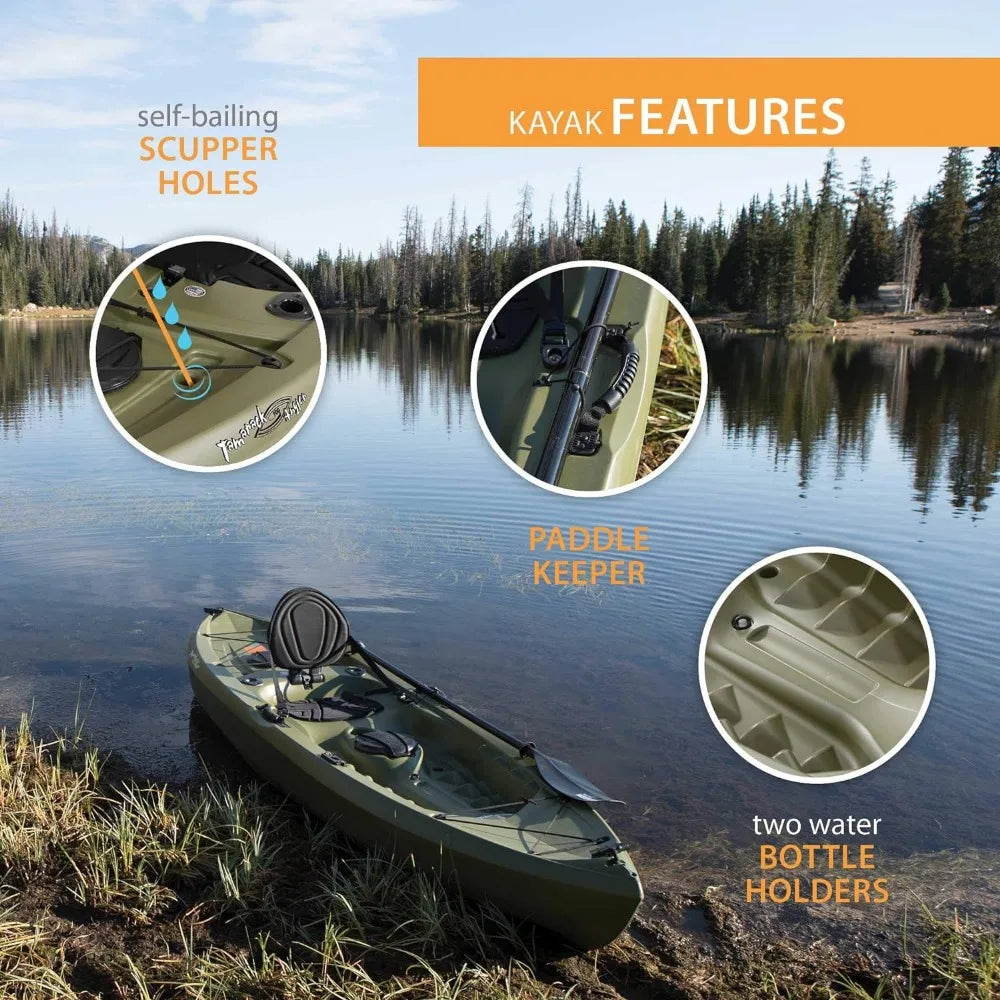 120“ Kayak Olive Sports Fishing Kayak