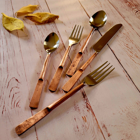 Celia copper flatware