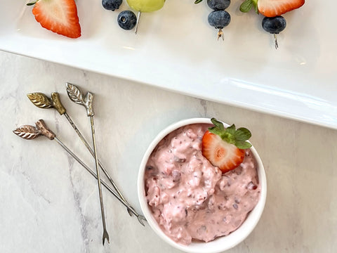 Holiday Cranberry Dip with Bird Cocktail Picks