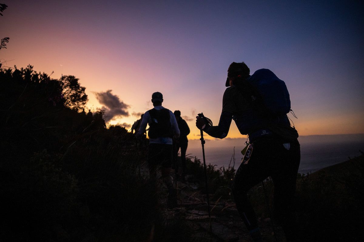 Climbing at dusk