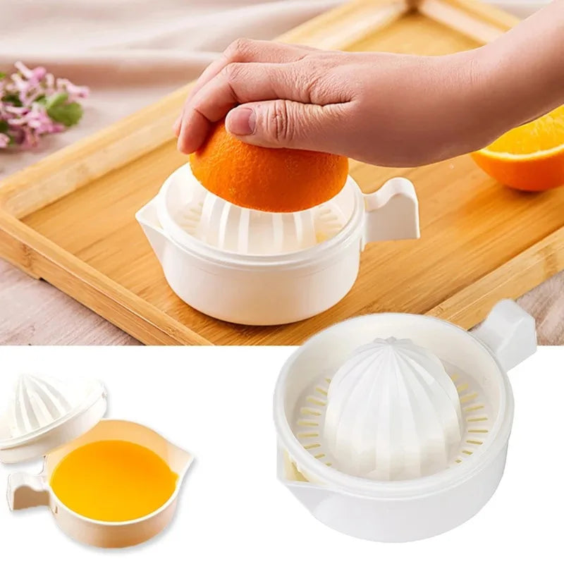 Manual Portable Citrus Juicer. Plastic Orange Lemon Squeezer. Multifunctional.