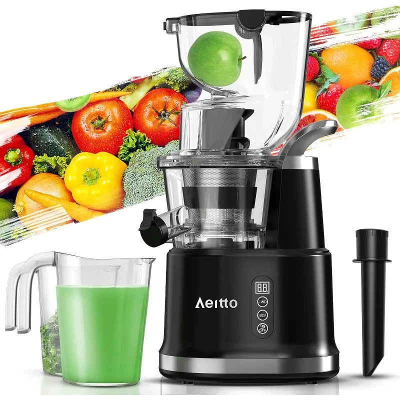 Cold press Juice Masticating Juicer. 83MM Chute For Fruits and Vegetables