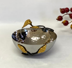 Serving Bowl 2Tone Gold Lily Medium - Lilly’s Home & Decor