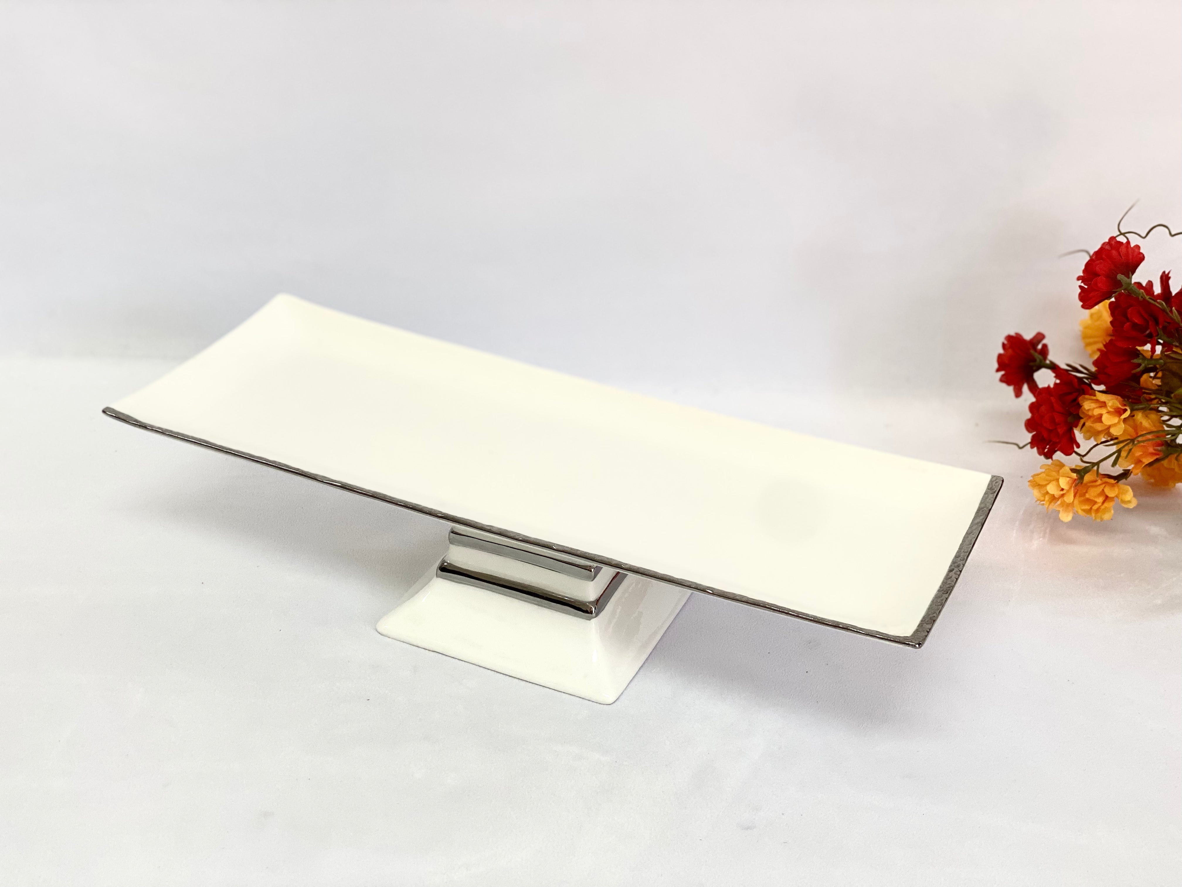 Rectangular Platter w/Leg