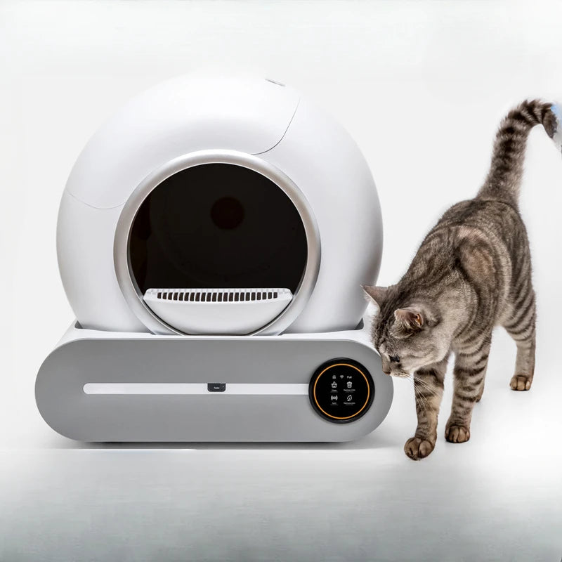 Tonepie Smart Cat Litter Box Automatic Cat Litter Boxs Closed Cat Litter Box Self Cleaning Application Control Ionic Pet Toilet