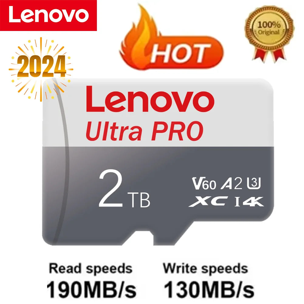 Lenovo Original Mini sd memory card 128GB Micro TF SD Card 512GB Class10 A2 U3 SD Flash Memory Card 1TB For Phone Drone Table
