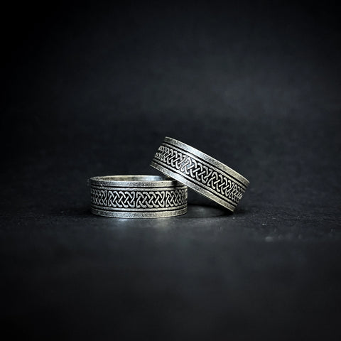 men's stainless steel ring thread viking hades