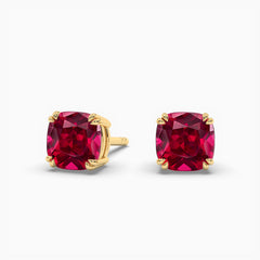 Ruby gemstone stud earrings