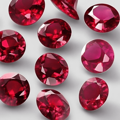 Ruby gemstone on all shape