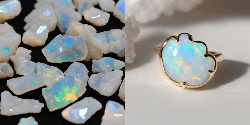Opal Gemstone Ring in Gold