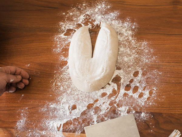 Step 2 making a torpedo from a batard-rested dough