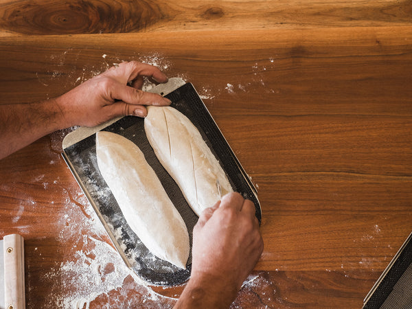 Step 8 making a torpedo from a batard-rested dough