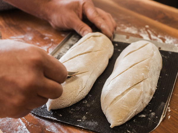 Step 9 making a torpedo from a batard-rested dough