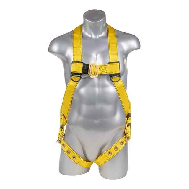 Construction Safety Harness 5 Point, Grommet Legs, Back D-Ring, Blue