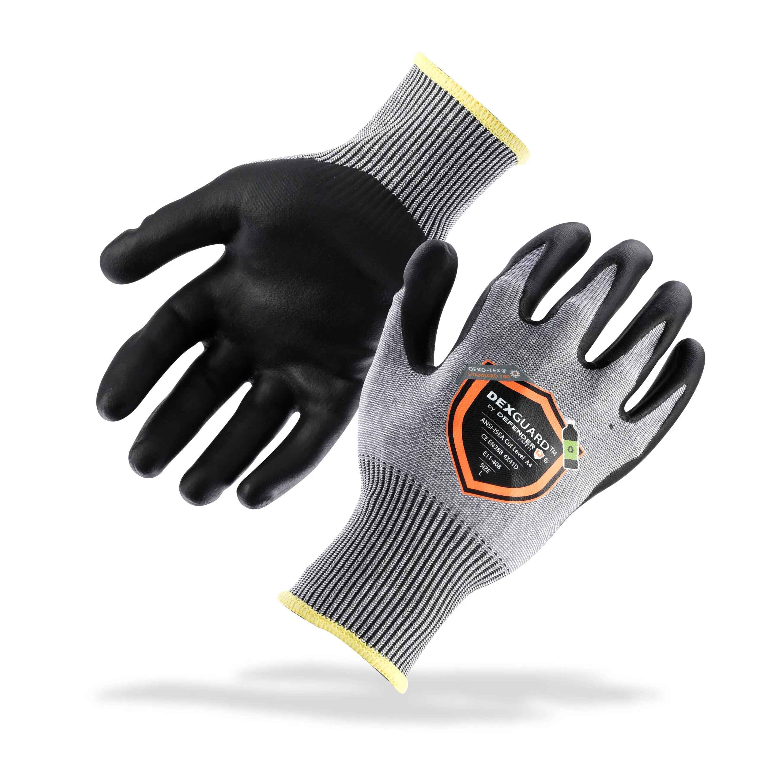 DEXGUARD™ A6 Cut Gloves, Level 4 Abrasion Resistant, Textured Nitrile  Coating, Touch Screen Compatible